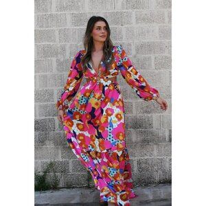St. Tropez Floral Vacation Maxi Dress